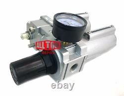 1/2 Air Moisture Filter Regulator Oiler Separator Lubricator Combo Auto Drain