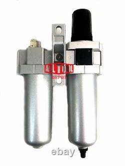 1/2 Air Moisture Filter Regulator Oiler Separator Lubricator Combo Auto Drain