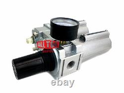 1/2 Compressed Air Moisture Filter Regulator Oiler Separator Lubricator Combo