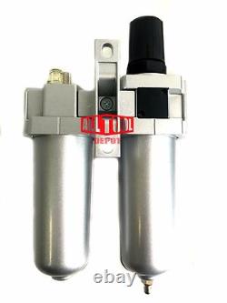 1/2 Compressed Air Moisture Filter Regulator Oiler Separator Lubricator Combo