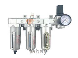 1/2 Heavy Duty Inline Compressed Air Filter Clean system 4 Stage Auto Drain