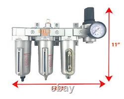 1/2 Heavy Duty Inline Compressed Air Filter Clean system 4 Stage Auto Drain