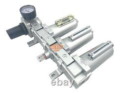 1/2 Heavy Duty Inline Compressed Air Filter Clean system 4 Stage Auto Drain