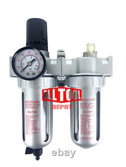 1/2 Mid Flow Air Moisture Filter Regulator Oiler Separator Lubricator Combo