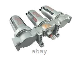 1/2 Mid Flow Inline Compressed Air Filter Clean system 3 Stage Manual Drain