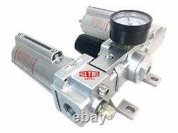 1/2 NPT Compressed Air Preparation Filter/Regulator/Lubricator FRL Manual drain