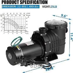 1.5HP Hayward Swimming Pool Pump Motor In/Above Ground with Strainer Filter Basket