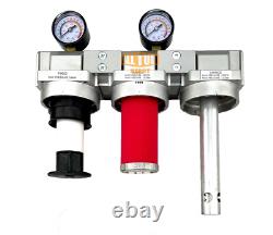 1 Super Duty Inline Compressed Air Filter Clean system 3 Stage Auto Drain