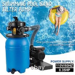 10 Sand Filter Above Ground with 1/3HP Pool Pump 2640GPH Flow Up to 10000Gallon