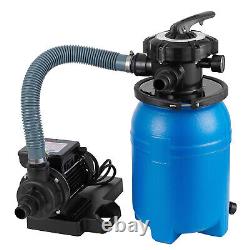 10 Sand Filter with 1/3HP Pool Pump 6 Way Valve Above Ground Pool Set with Stand