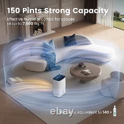 150 Pint Energy Star Dehumidifier for Home & Commercial Use Up to 7,000 Sq. Ft