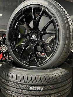 20 Hellcat Style Gloss Black Wheels Rim With Tires Charger Challenger Magnum