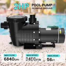 2HP Self-Priming Swimming Pool Pump Motor Strainer Filter Basket In/Above Ground