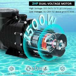 2HP Self-Priming Swimming Pool Pump Motor Strainer Filter Basket In/Above Ground