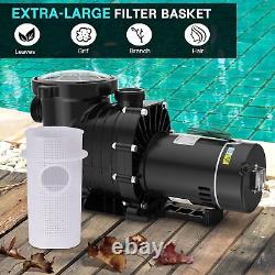 2HP Self-Priming Swimming Pool Pump Motor Strainer Filter Basket In/Above Ground