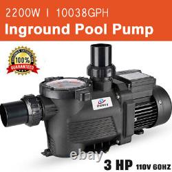 3.0 HP High Flow In/Above Ground Swimming Pool Pump with Strainer Filter Basket