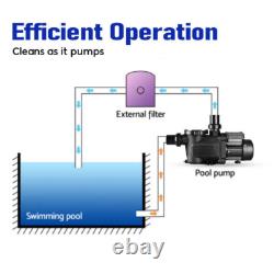 3.0 HP High Flow In/Above Ground Swimming Pool Pump with Strainer Filter Basket