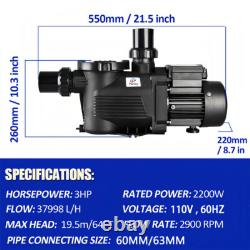 3.0 HP Super Pump For In-Ground Above Ground Pool Pump and Filter