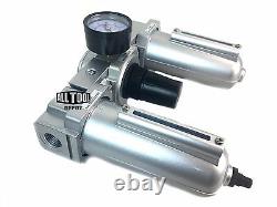 3/4 H/D COMBO PARTICULATE FILTER REGULATOR LUBRICATOR COMPRESSED AIR Auto Drain