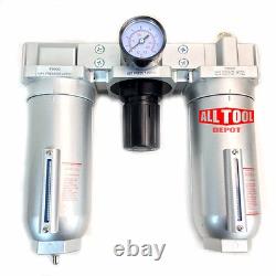 3/4 HEAVY DUTY HIGH FLOW Combo FILTER REGULATOR LUBRICATOR Clean Air Tools