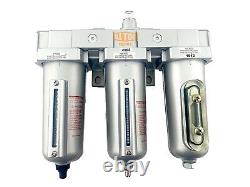 3/4 Heavy Duty Inline Compressed Air Filter Clean system 3 Stage Auto Drain