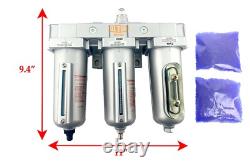 3/4 Heavy Duty Inline Compressed Air Filter Clean system 3 Stage Auto Drain
