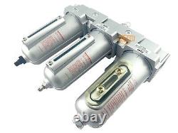 3/4 Heavy Duty Inline Compressed Air Filter Clean system 3 Stage Auto Drain