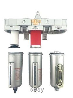 3/4 Heavy Duty Inline Compressed Air Filter Clean system 3 Stage Auto Drain
