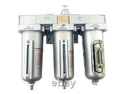 3/4 Heavy Duty Inline Compressed Air Filter Clean system 3 Stage Manual Drain