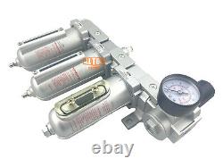 3/4 Heavy Duty Inline Compressed Air Filter Clean system 4 Stage Manual Drain