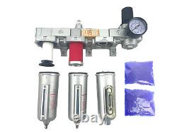 3/4 Heavy Duty Inline Compressed Air Filter Clean system 4 Stage Manual Drain