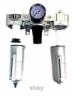 3/4 NPT Compressed Air Preparation Filter/Regulator/Lubricator FRL Manual drain