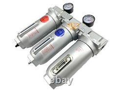 3/4 Super Duty Inline Compressed Air Filter Clean system 3 Stage Auto Drain