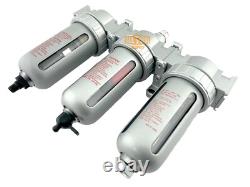 3/8 Mid Flow Inline Compressed Air Filter Clean system 3 Stage Auto Drain
