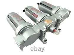 3/8 Mid Flow Inline Compressed Air Filter Clean system 3 Stage Auto Drain