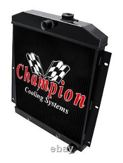 3 Row Aluminum Champion Black Finish Radiator for 1947 1954 Chevrolet Truck