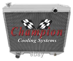 3 Row Aluminum Champion Radiator With 16 Fan for 1959 Ford Galaxie V8 Engine