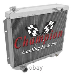 3 Row Aluminum Champion Radiator With 16 Fan for 1959 Ford Galaxie V8 Engine