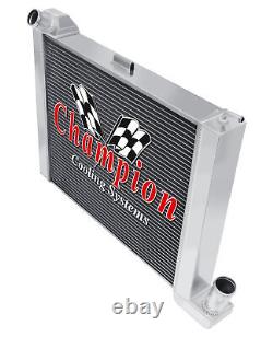 3 Row Aluminum Champion Radiator for 1963 1972 Chevrolet Corvette V8 Engine