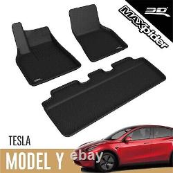 3D Maxpider 6PCS For 2021-2024 Tesla Model Y All Weather Cargo Liner Mat Set