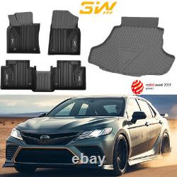 3W Floor Mat Trunk Liner TPE All-Weather for 2018-23 Toyota Camry Standard Model