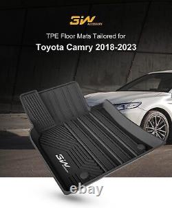 3W Floor Mat Trunk Liner TPE All-Weather for 2018-23 Toyota Camry Standard Model