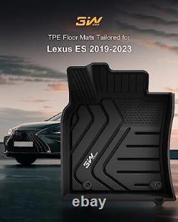 3W Floor Mats Black For Lexus ES350 ES300h All Weather Custom Fit 2019-2023 NEW