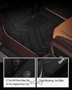 3W Floor Mats Black For Lexus ES350 ES300h All Weather Custom Fit 2019-2023 NEW