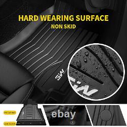 3W Heavy Duty All-Weather Floor Mats Set For 2021-2023 Toyota Sienna 8 Seat TPE