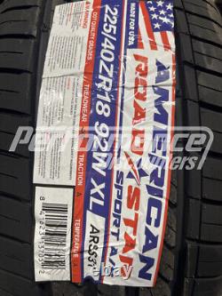 4 New American Roadstar Sport A/S Tires 225/40R18 92W SL BSW 225 40 18 2254018