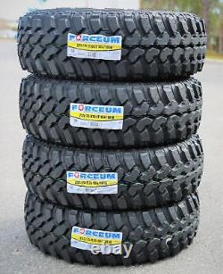 4 New Forceum M/T 08 LT 235/75R15 Load C 6 Ply MT Mud Tires