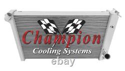 4 Row Aluminum Champion Radiator for 1973 1976 Chevrolet Corvette V8 Engine