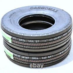 4 Tires Cargo Max RT809 All Steel ST 225/75R15 Load G 14 Ply Trailer