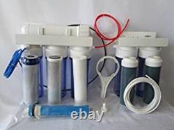 6 Stage Aquarium Reef Reverse Osmosis RODI Water Filtration System with Dual DI